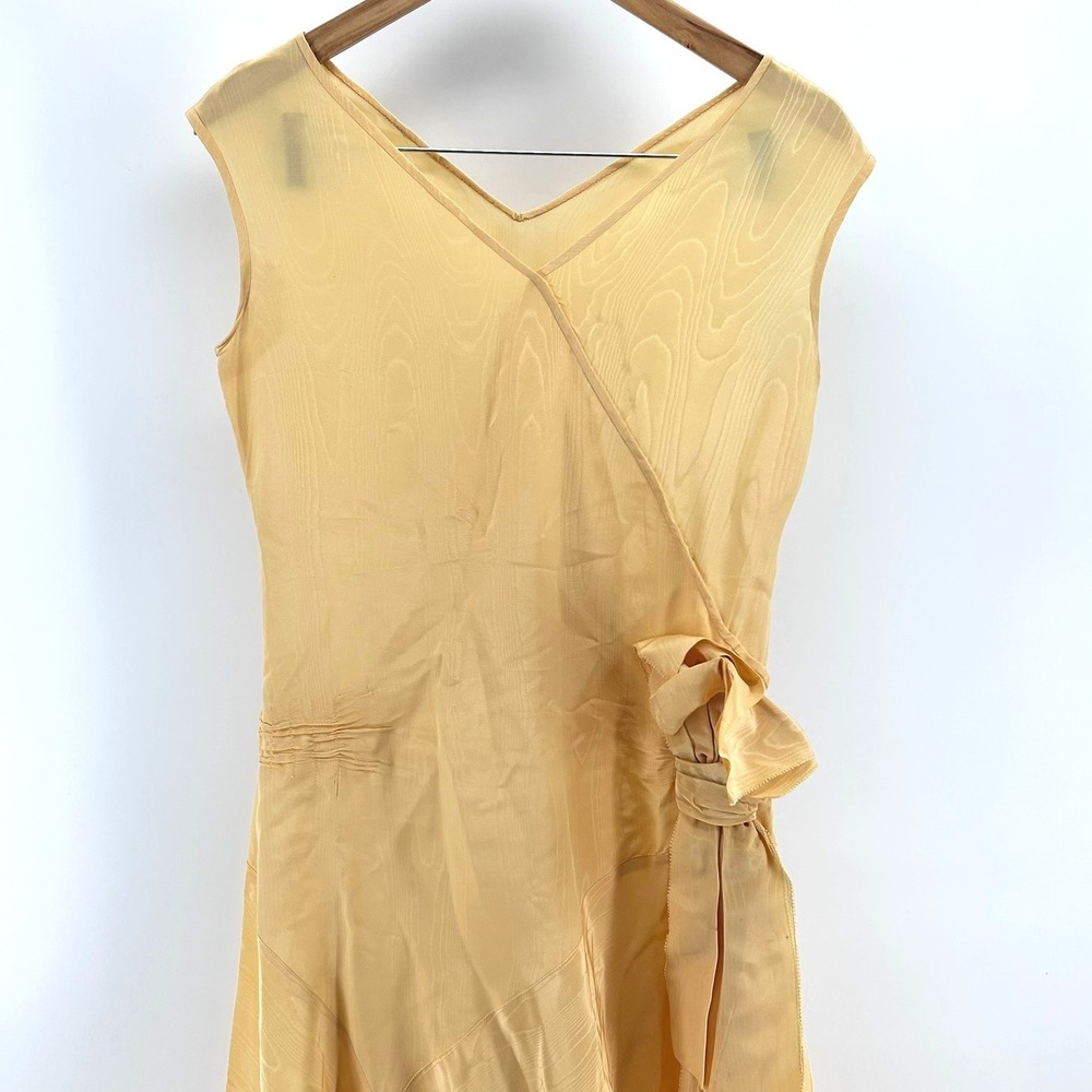 Vintage 1920s moire silk drop waist dress